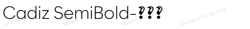 Cadiz SemiBold字体转换
